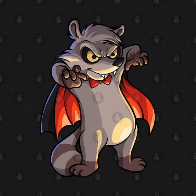 Monster Animals - Vampire Raccoon by Modern Medieval Design