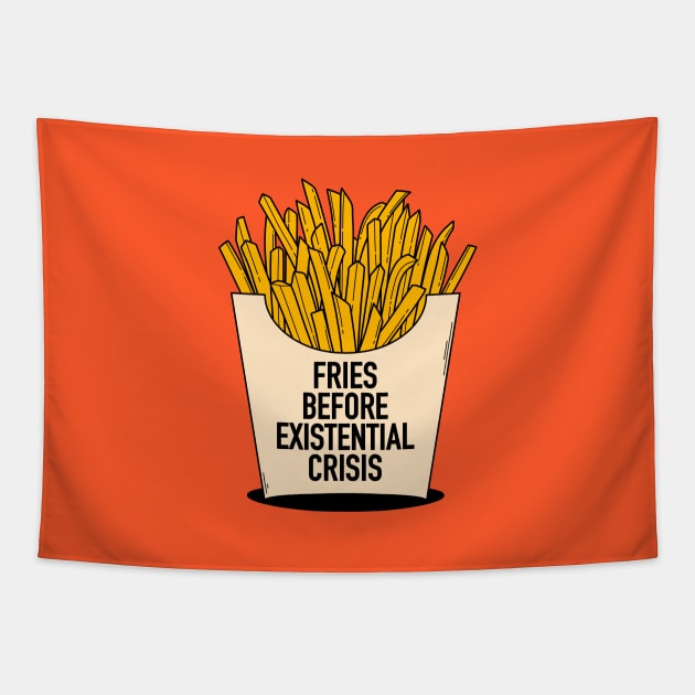Fries before existential crisis Tapestry by magyarmelcsi
