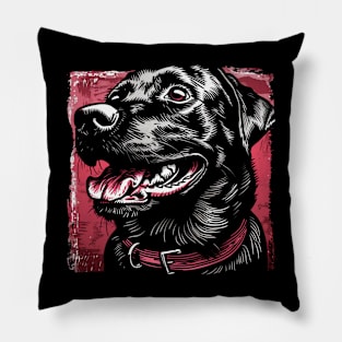 Retro Art Labrador Retriever Dog Lover Pillow