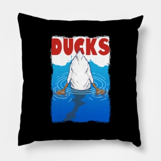 Retro 90s Movies Duck Butt Pun Meme Men Women Funny Duck Pillow