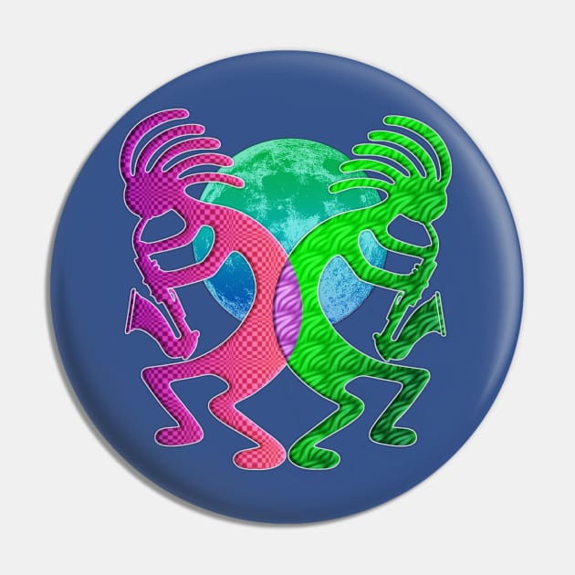 Kokopelli Jazz Pin by the Mad Artist