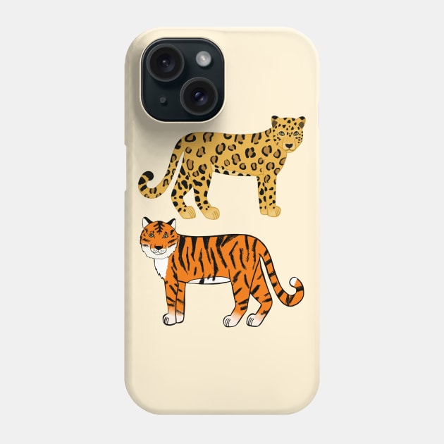 Jaguar & Tiger Phone Case by tangerinetane