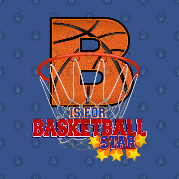 B is for Basketball STAR by Cheer Tees