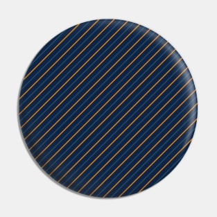 Yellow Blue Retro Color Stripes Pattern Pin