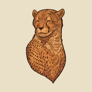 cheetah head illustration T-Shirt