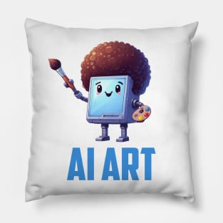 Cute AI Artist Robot Pillow