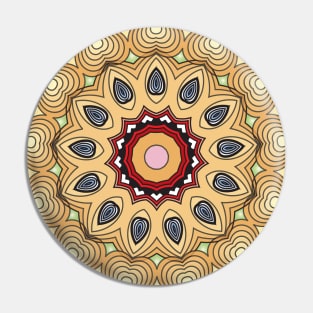 trendy Mandala art Sunflower Classic natural repeated pattern Pin