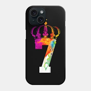 Kids Queen 7 Years King 7Th Birthday Phone Case