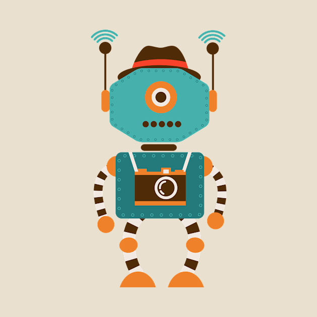 Hipster Robot 1 by JunkyDotCom