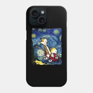 Calvin And Hobbies Stary Night Heather Mauve Phone Case