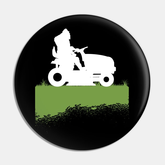 Bigfoot Mowing the Lawn Pin by Tesszero