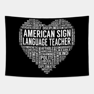 American Sign Language Teacher Heart Tapestry