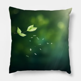 Leaf Air Nature Serene Tranquil Peaceful Pillow