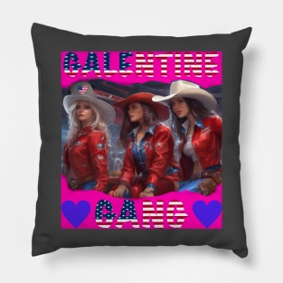 Galentines gang American party girls Pillow