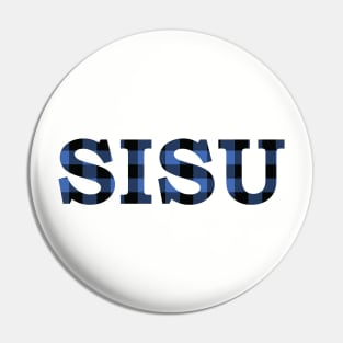 SISU Upper Peninsula Pride Blue Flannel Pin