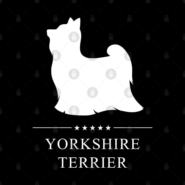 Yorkshire Terrier Dog White Silhouette by millersye