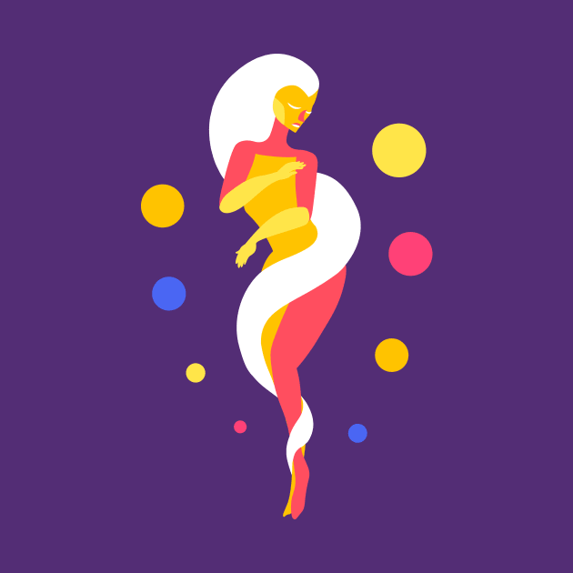 Funky Universe Colorful Lady by Alice_Wieckowska