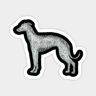 Monochrome textured Greyhound Magnet