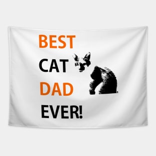 Best Cat Dad Ever Shirt, Cat Dad, Fathers Shirt, Personalized gift For Dad or Papa, for Father's Day Tapestry