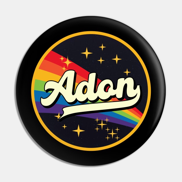 Adon // Rainbow In Space Vintage Style Pin by LMW Art