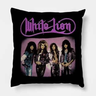 White Lion Glam Rock Pillow