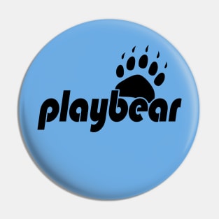 PLAYBEAR by WOOF SHIRT (BLACK TEXT) Pin