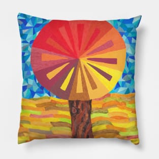 Mosaic Autumn Tree Pillow