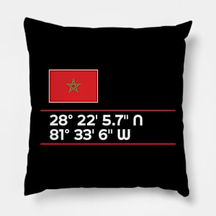 Morocco Epcot World Showcase Walt Disney World Coordinates Pillow