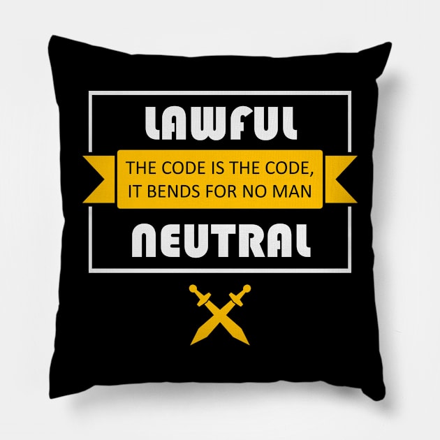 Lawful Neutral Alignment Pillow by Holt V.1