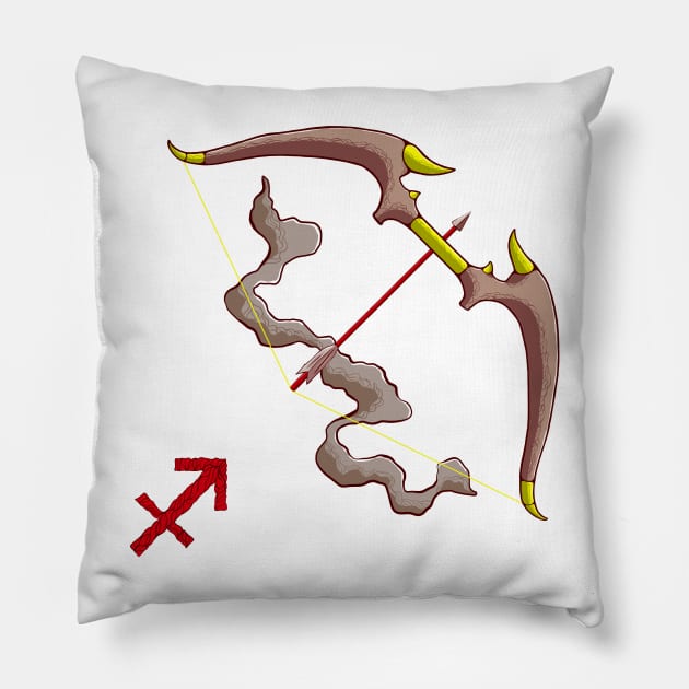 The Sagittarius zodiac Pillow by rikiumart21