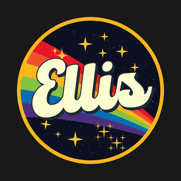 Ellis // Rainbow In Space Vintage Style by LMW Art