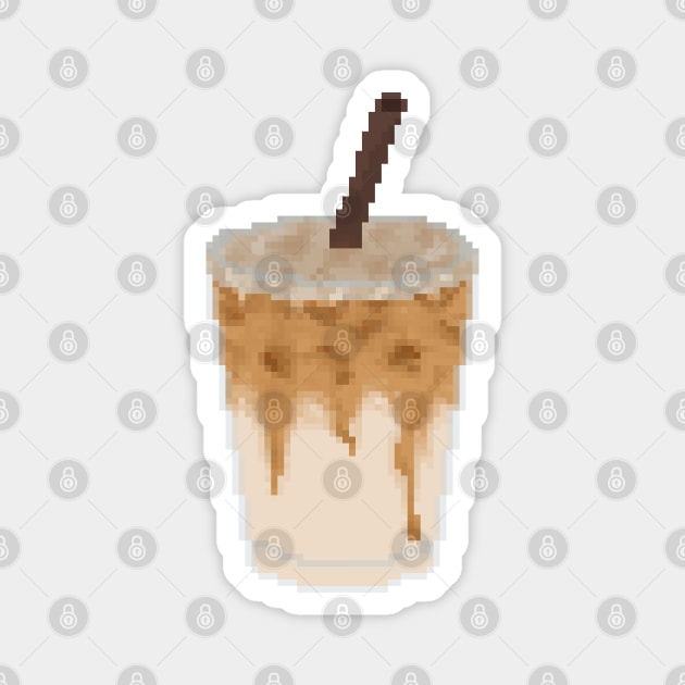 Ice coffee pixel art Magnet by toffany's