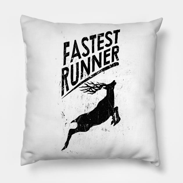 Deer Fastest runner Pillow by barmalisiRTB