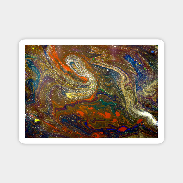 Abstract Glitter Painting Abstract Magnet Teepublic