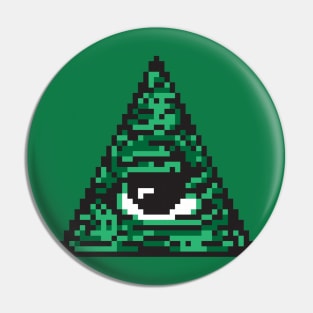 Illuminati pixel art Pin