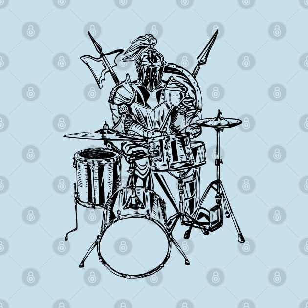 SEEMBO Knight Playing Drums Drummer Musician Drumming Band by SEEMBO