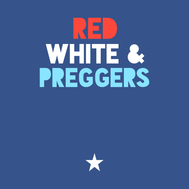 Red White & Preggers July 4th by PodDesignShop