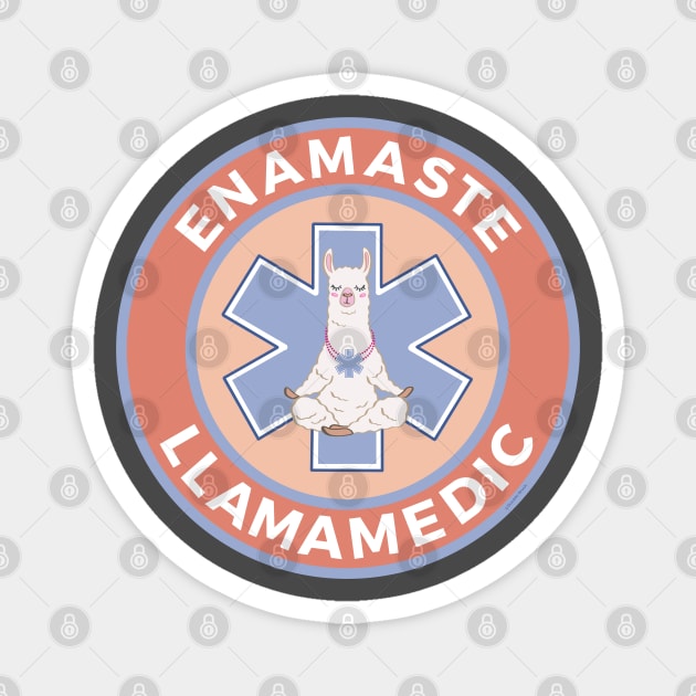 Funny Llama Paramedic EMT EMS First Responder Medic Gift Magnet by DoubleBrush