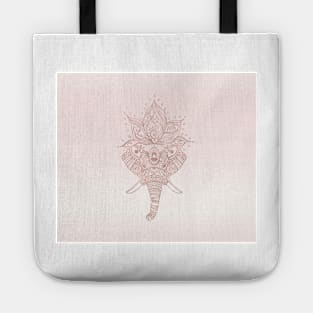 Rose gold abstract elephant Tote