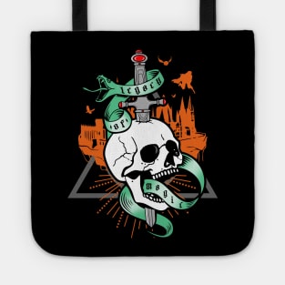 Fantasy Fan Magic Skull Tattoo Design Tote