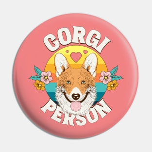 Corgi person pembroke welsh pet dog logo | Morcaworks Pin