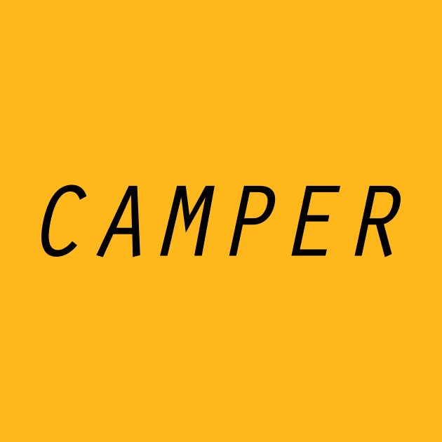 Text CAMPER in capital letters by BK55