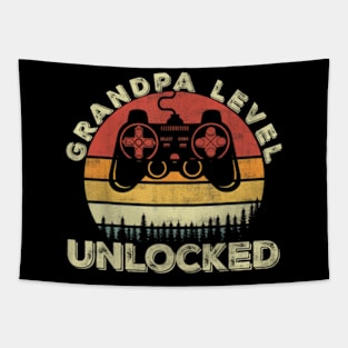 Grandpa Level Unlocked,  video Gaming Gamer Dad Tapestry