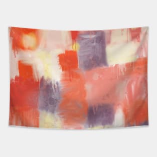 City Sunset Geometric Abstract Painting Tapestry