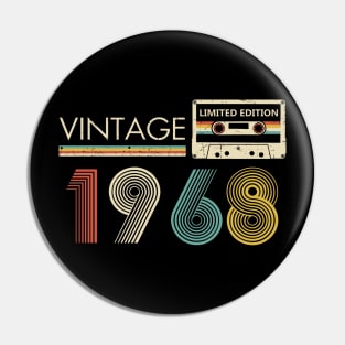 Vintage 1968 Limited Edition Cassette 55th Birthday Pin