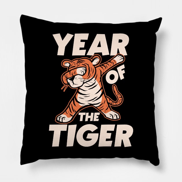 Year Of The Tiger Chinese New Year 2022 Pillow by TheAparrelPub