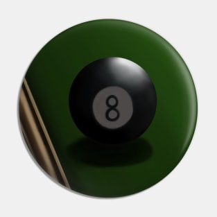 Eight Ball Digital Painting Pin