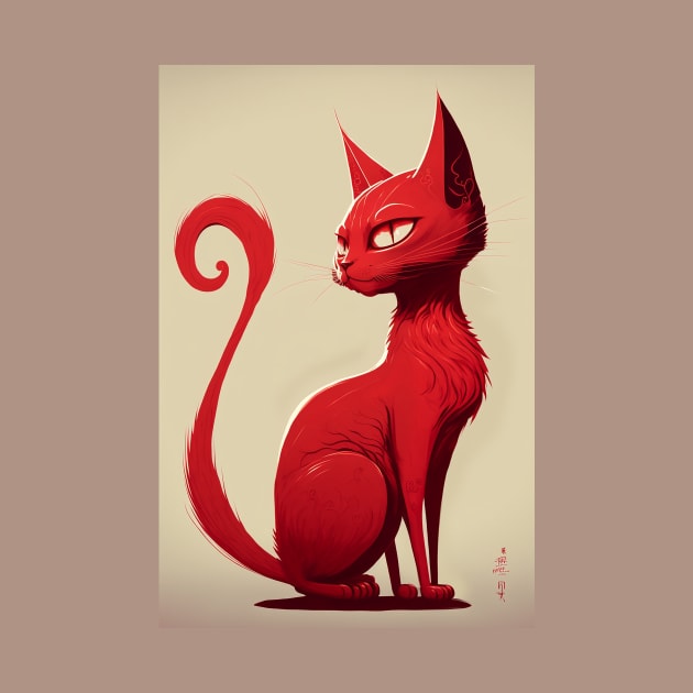 Cat Red Suited by ProjectAI