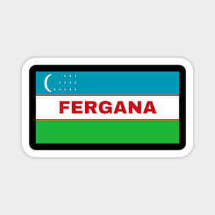 Fergana City in Uzbekistan Flag Magnet