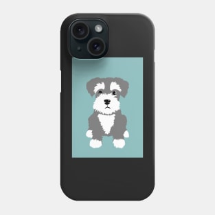 Salt and Pepper Miniature Schnauzer puppy dog Phone Case